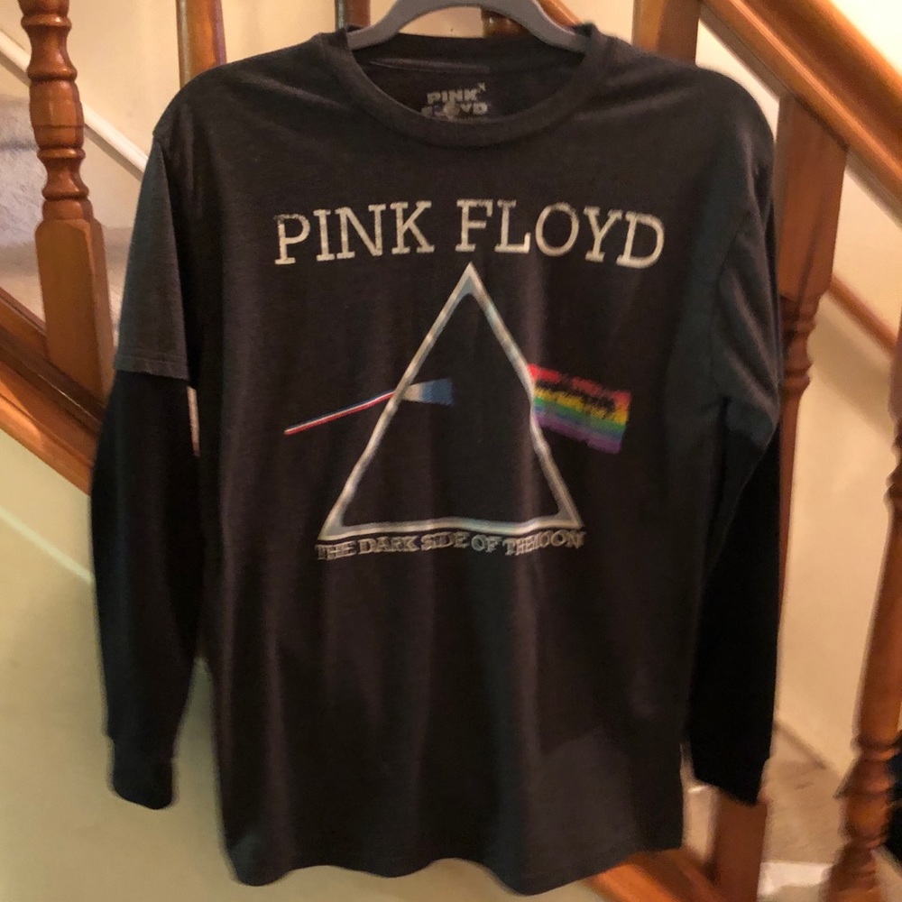 Layered Look Pink Floyd Darkside Of The Moon Tee